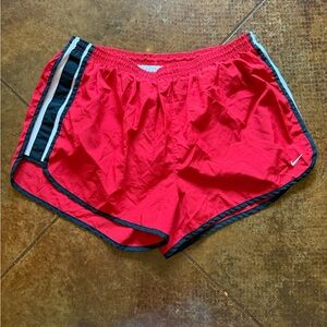 Nike Women's Red and Black Athletic Shorts